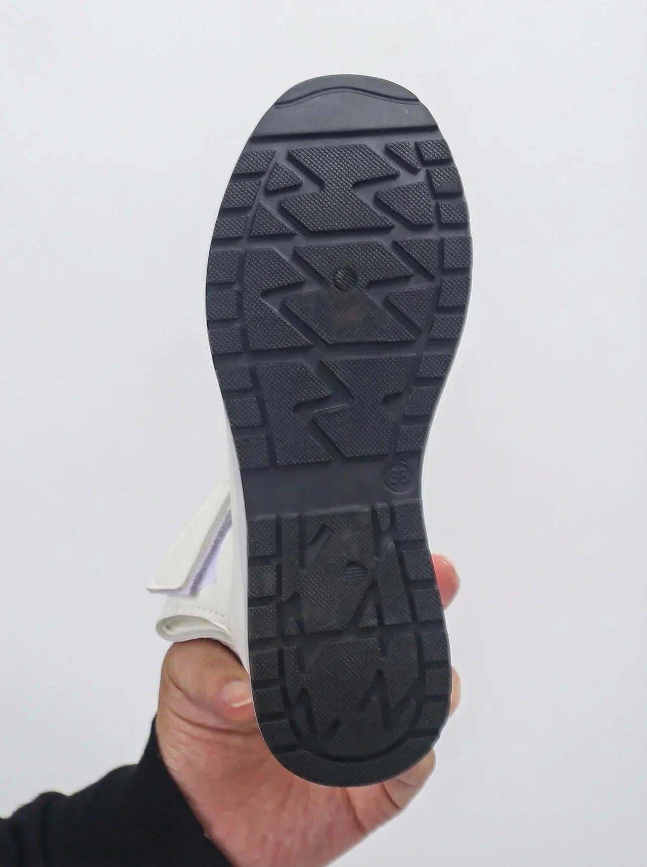Vera — Sandalia de Cuña con Velcro y Soporte Plantar